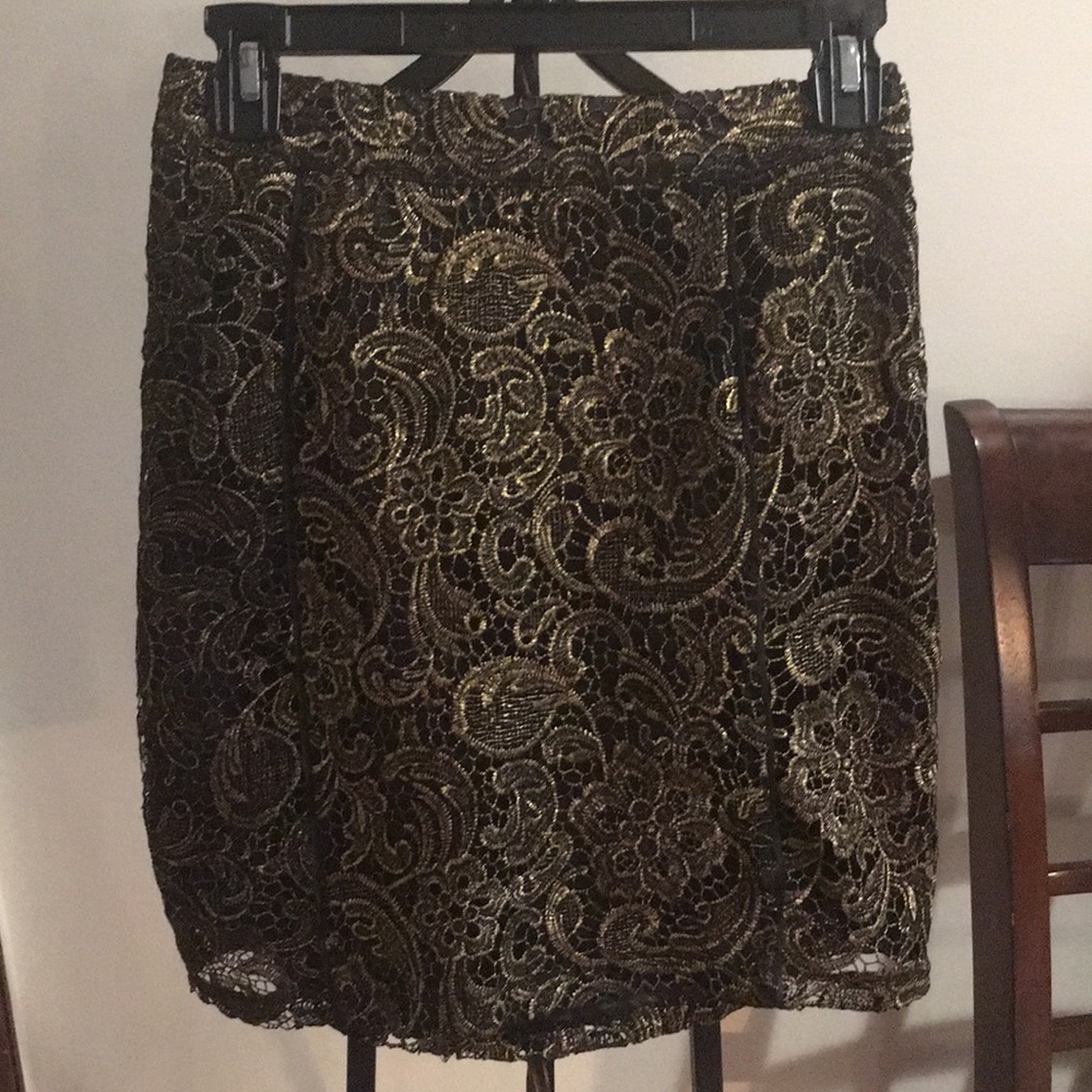 Gold and Black Skirt